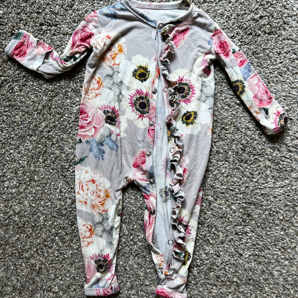 Posh Peanut Ruffle Button One Piece